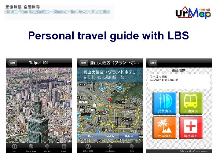 Personal travel guide with LBS 