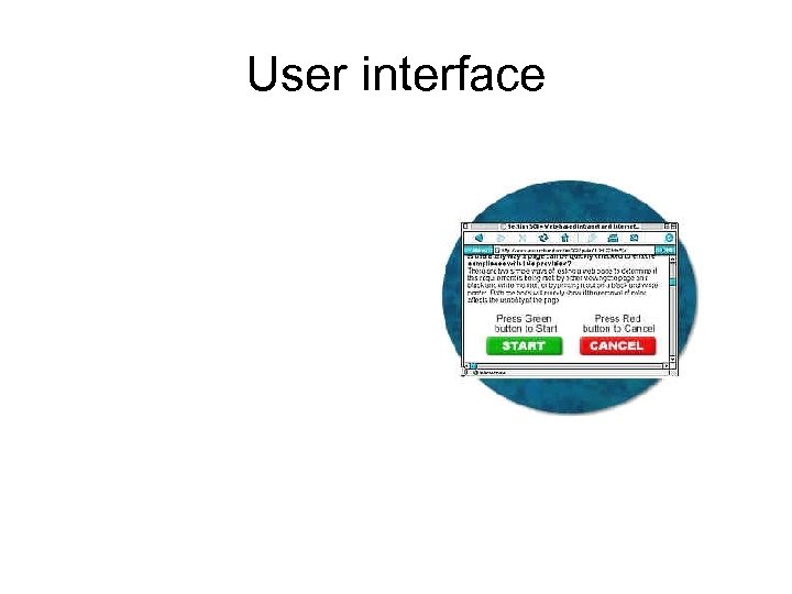 User interface 