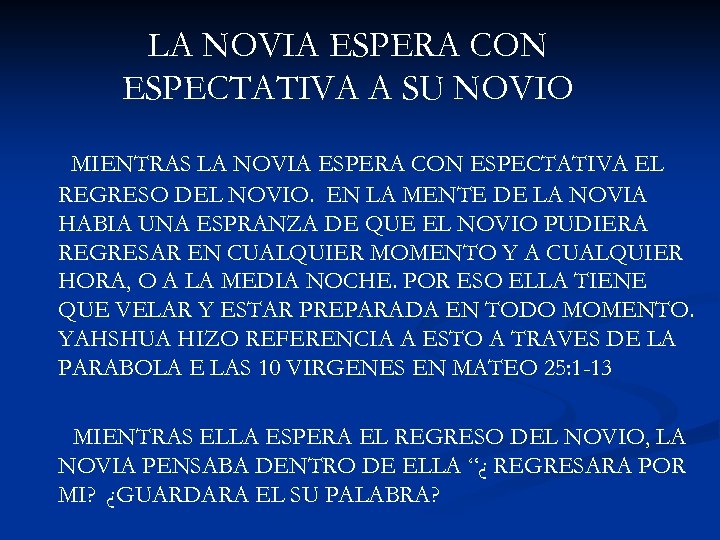 LA NOVIA ESPERA CON ESPECTATIVA A SU NOVIO MIENTRAS LA NOVIA ESPERA CON ESPECTATIVA