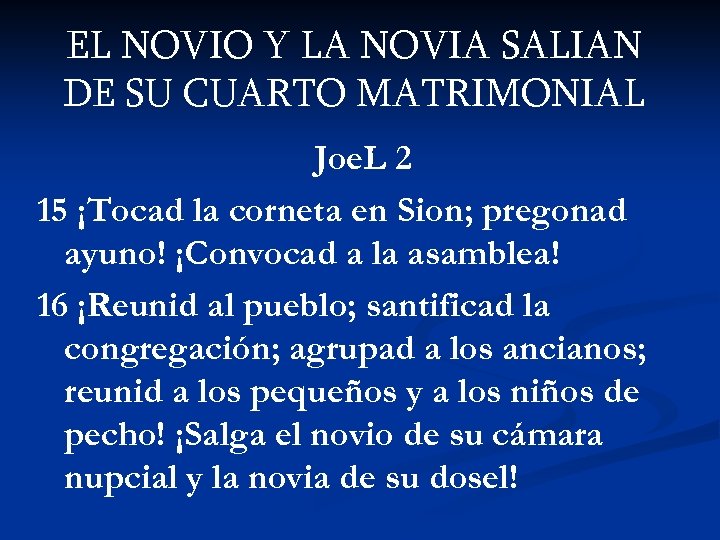 EL NOVIO Y LA NOVIA SALIAN DE SU CUARTO MATRIMONIAL Joe. L 2 15