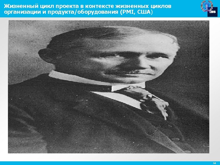 Жизненный цикл проекта в контексте жизненных циклов организации и продукта/оборудования (PMI, США) 64 