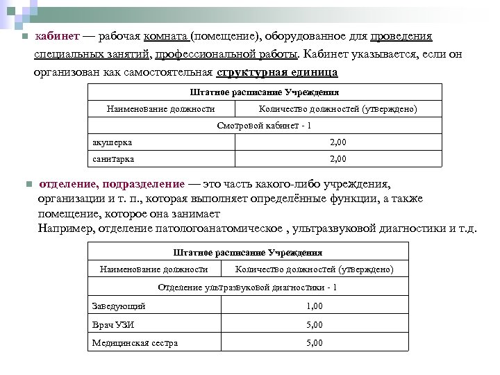 n кабинет — рабочая комната (помещение), оборудованное для проведения специальных занятий, профессиональной работы. Кабинет