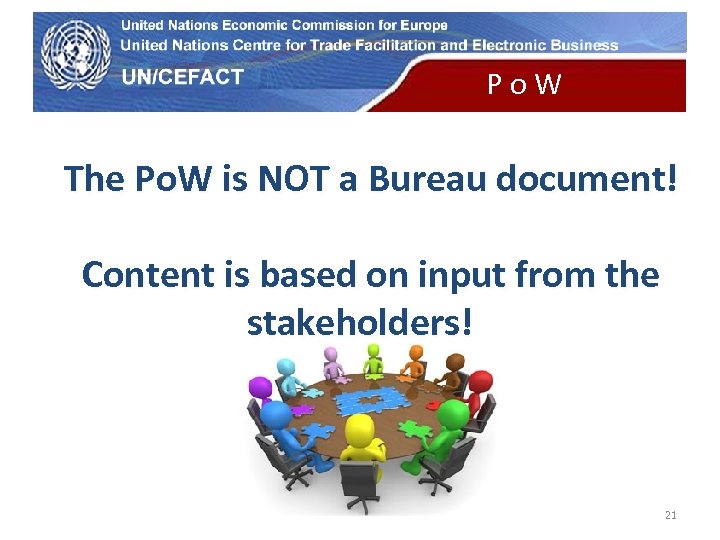 UN Economic Commission for Europe P o W The Po. W is NOT a