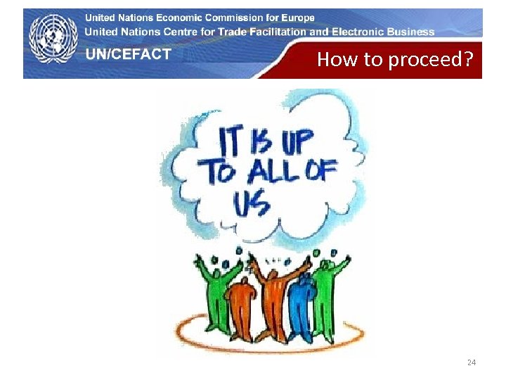 UN Economic Commission for Europe How to proceed? 24 