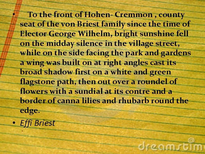  • To the front of Hohen- Cremmon , county seat of the von