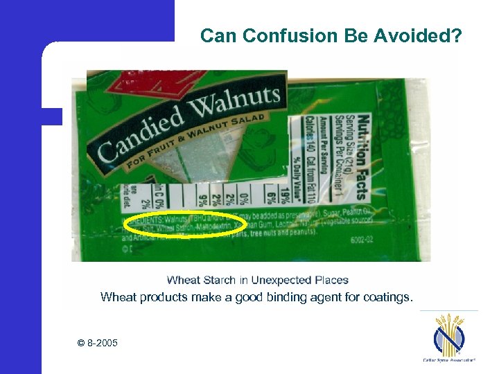 Can Confusion Be Avoided? Wheat products make a good binding agent for coatings. ©