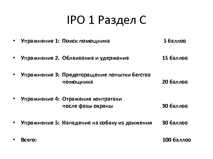 IPO 1 Раздел C • Упражнение 1: Поиск помощника 5 баллов • Упражнение 2.