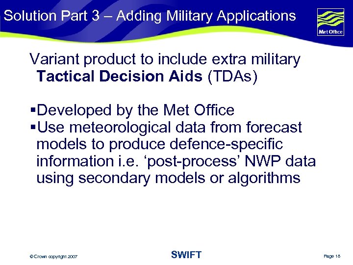 Solution Part 3 – Adding Military Applications Variant product to include extra military Tactical