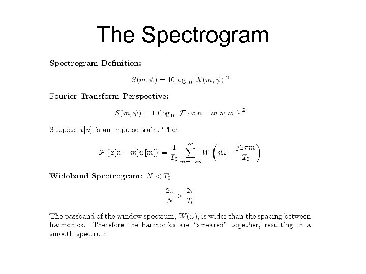 The Spectrogram 