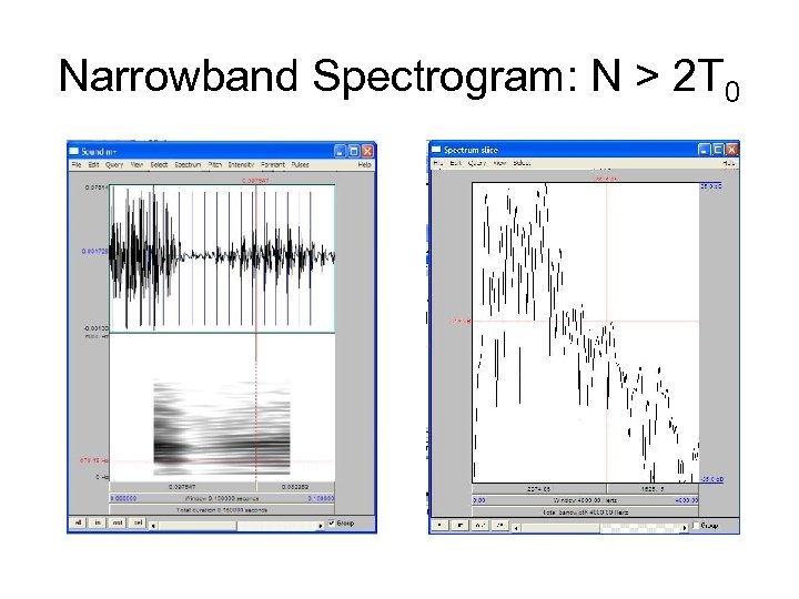 Narrowband Spectrogram: N > 2 T 0 