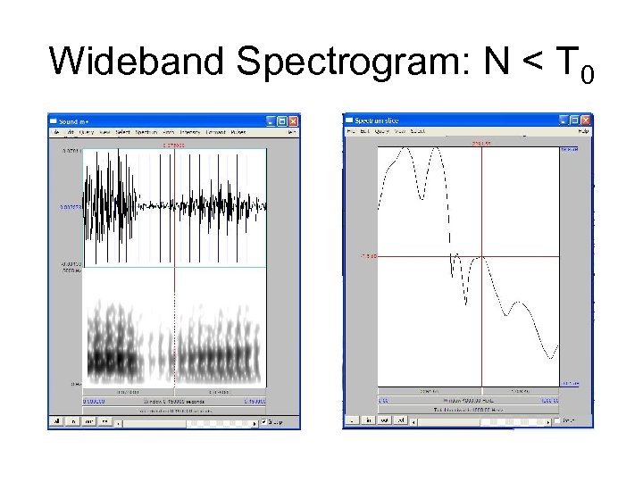 Wideband Spectrogram: N < T 0 