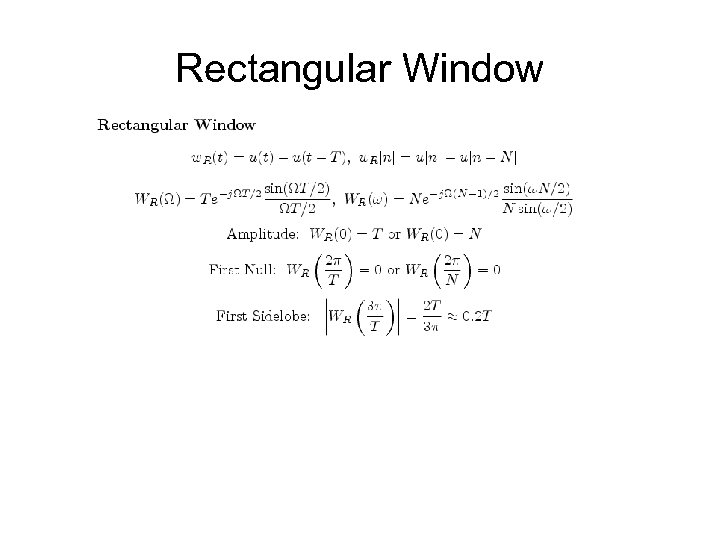 Rectangular Window 