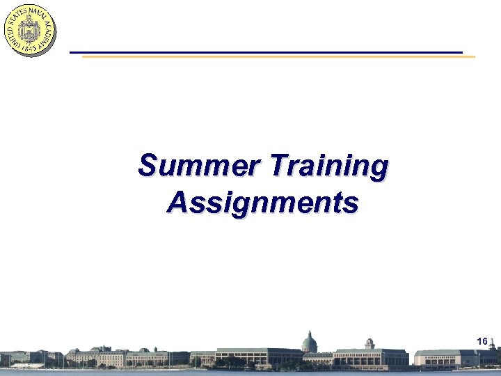 Summer Training Assignments 16 