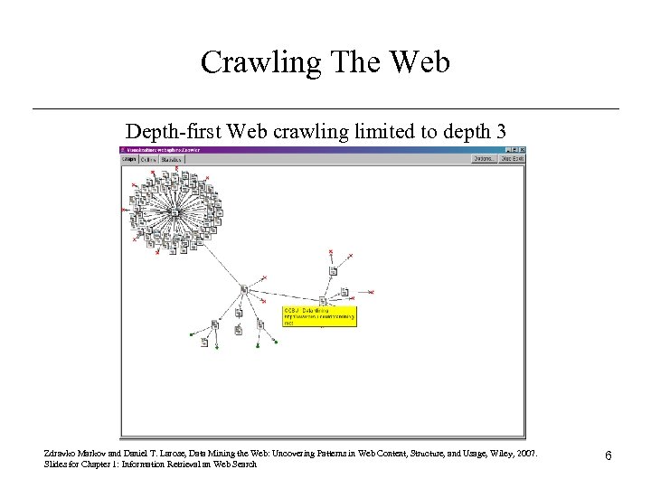 Crawling The Web Depth-first Web crawling limited to depth 3 Zdravko Markov and Daniel