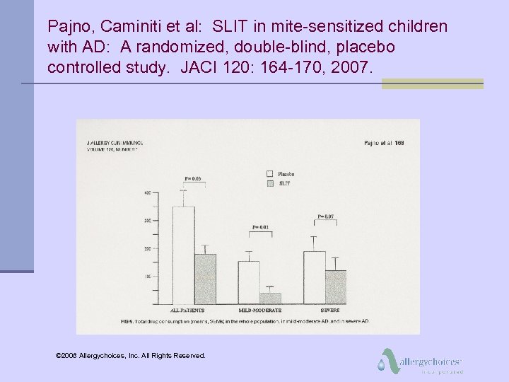 Pajno, Caminiti et al: SLIT in mite-sensitized children with AD: A randomized, double-blind, placebo