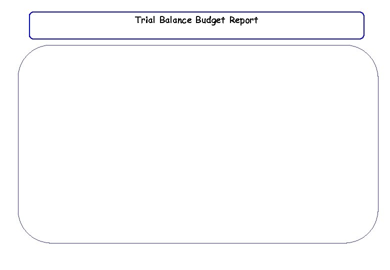 Trial Balance Budget Report 