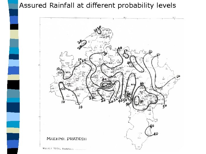 Assured Rainfall at different probability levels 