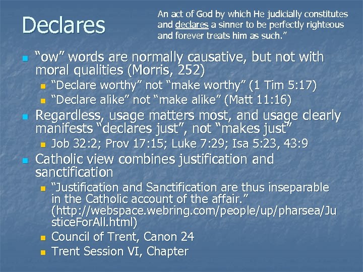 Declares n “ow” words are normally causative, but not with moral qualities (Morris, 252)