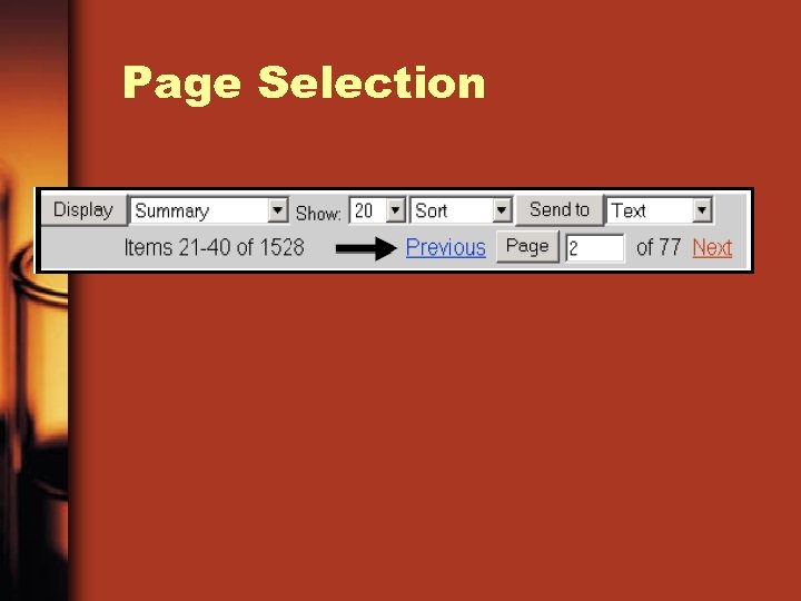 Page Selection 
