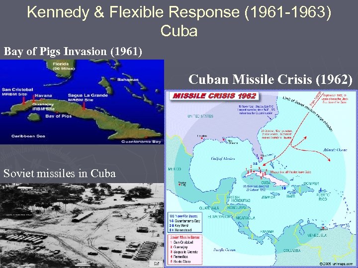 Kennedy & Flexible Response (1961 -1963) Cuba Bay of Pigs Invasion (1961) Cuban Missile