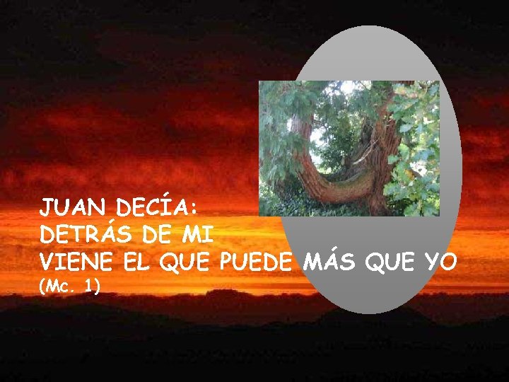 JUAN DECÍA: DETRÁS DE MI VIENE EL QUE PUEDE MÁS QUE YO (Mc. 1)