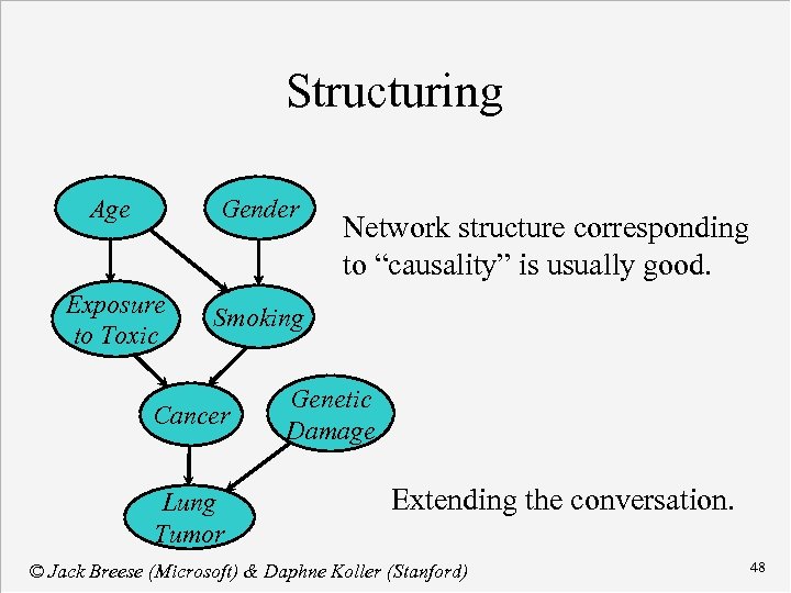 Structuring Age Gender Exposure to Toxic Smoking Cancer Lung Tumor Network structure corresponding to