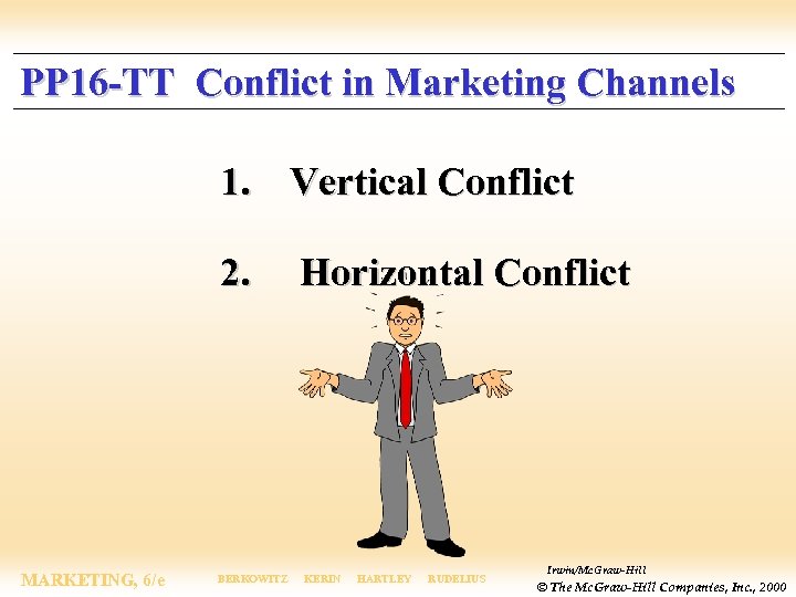 PP 16 -TT Conflict in Marketing Channels 1. Vertical Conflict 2. MARKETING, 6/e BERKOWITZ