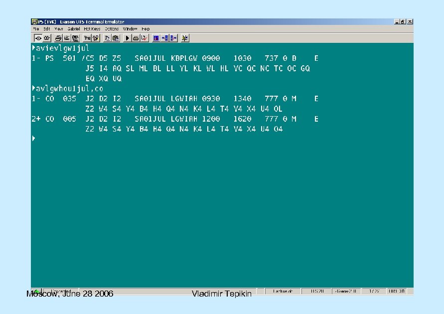 Moscow, June 28 2006 Vladimir Tepikin 