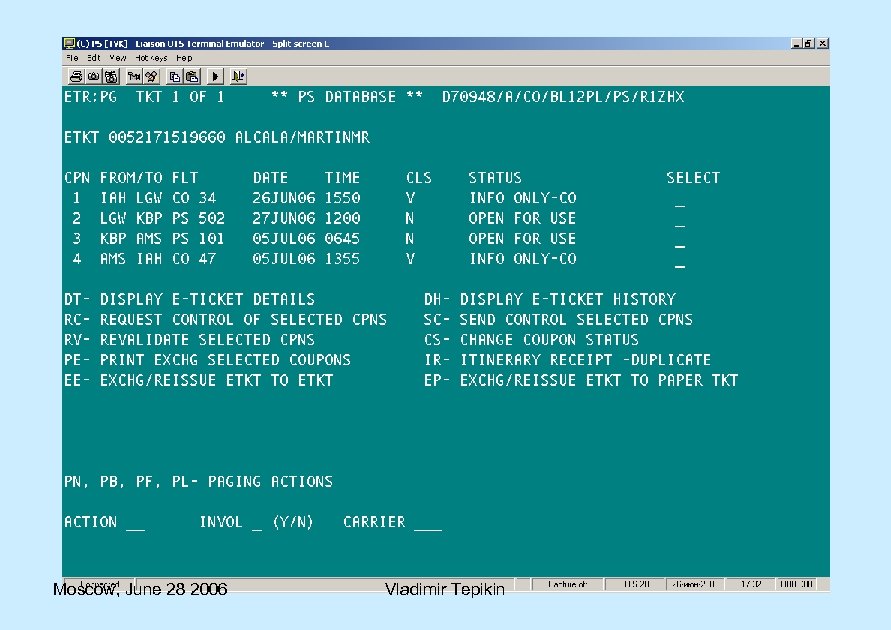 Moscow, June 28 2006 Vladimir Tepikin 