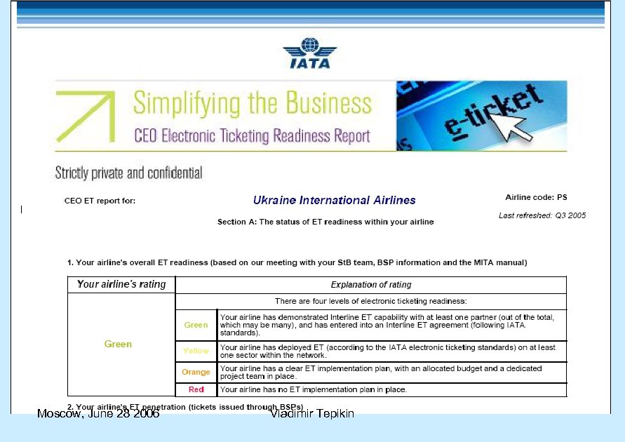 Moscow, June 28 2006 Vladimir Tepikin 