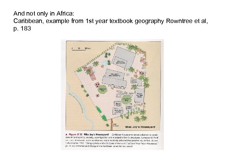 And not only in Africa: Caribbean, example from 1 st year textbook geography Rowntree