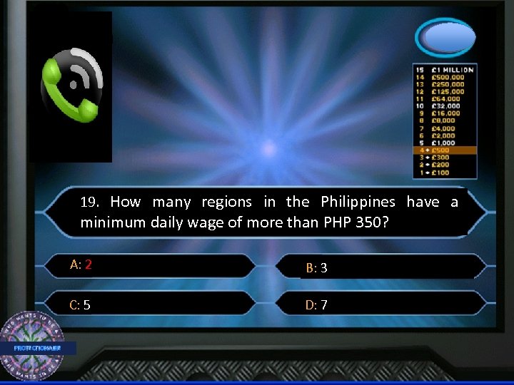 19. How many regions in the Philippines have a minimum daily wage of more