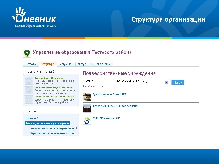 Структура организации 