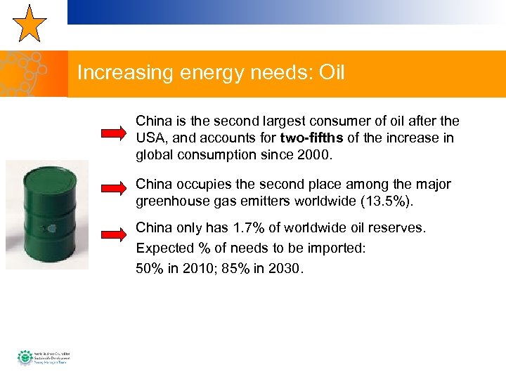 Increasing energy needs: Oil China is the second largest consumer of oil after the