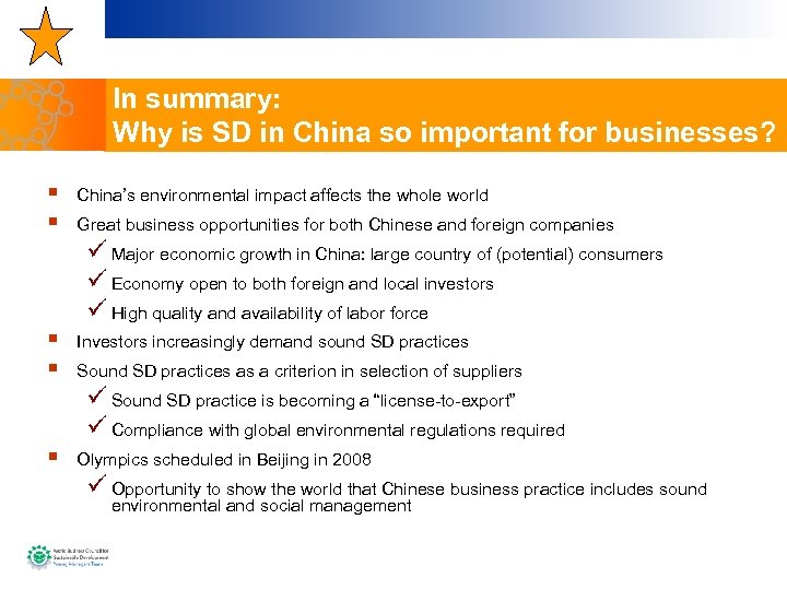 In summary: Why is SD in China so important for businesses? § § China’s