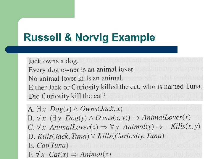 Russell & Norvig Example 