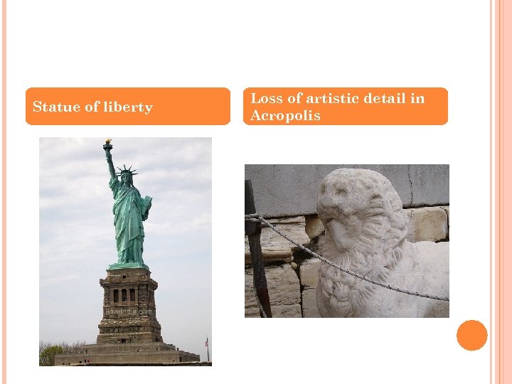 Statue of liberty Loss of artistic detail in Acropolis 