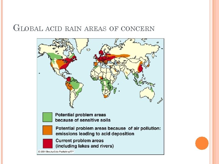 GLOBAL ACID RAIN AREAS OF CONCERN 