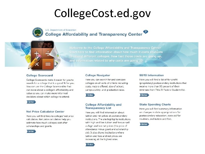 College. Cost. ed. gov 55 