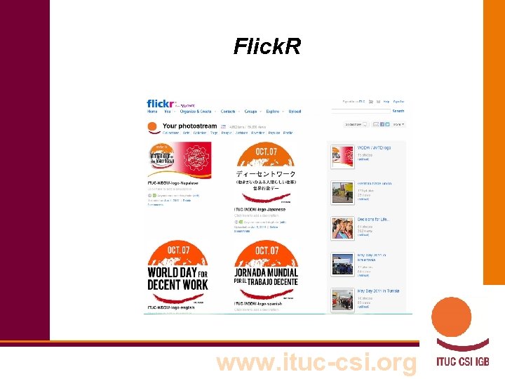 Flick. R www. ituc-csi. org 