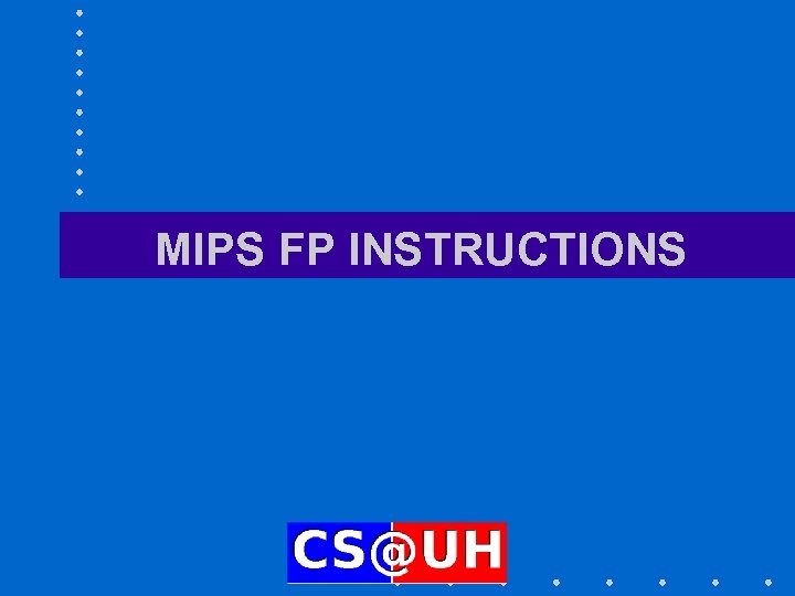 MIPS FP INSTRUCTIONS 
