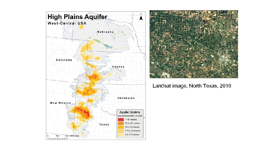 Landsat image, North Texas, 2010 