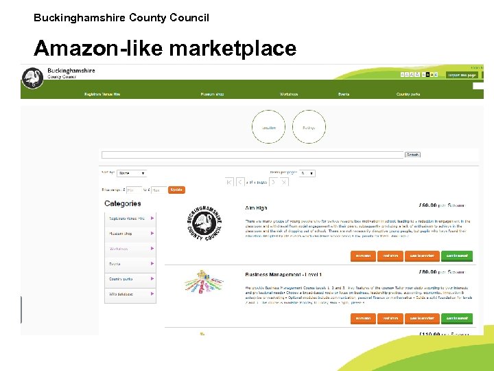 Buckinghamshire County Council Amazon-like marketplace 