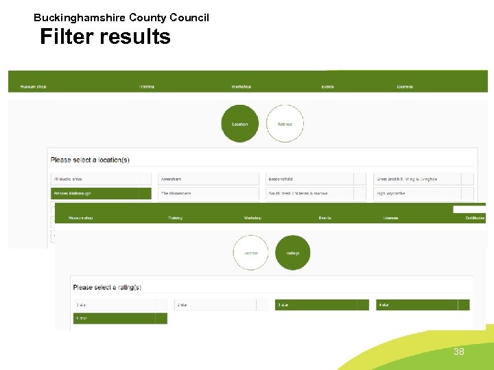 Buckinghamshire County Council Filter results www. publicconsultinggroup. co. uk | Buckinghamshire ecommerce workshops 38