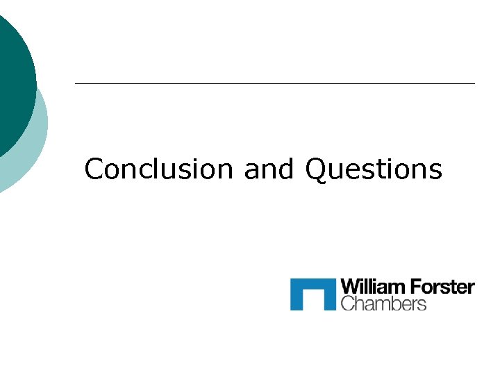 Conclusion and Questions 