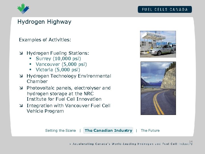 Hydrogen Highway Examples of Activities: æ Hydrogen Fueling Stations: § Surrey (10, 000 psi)