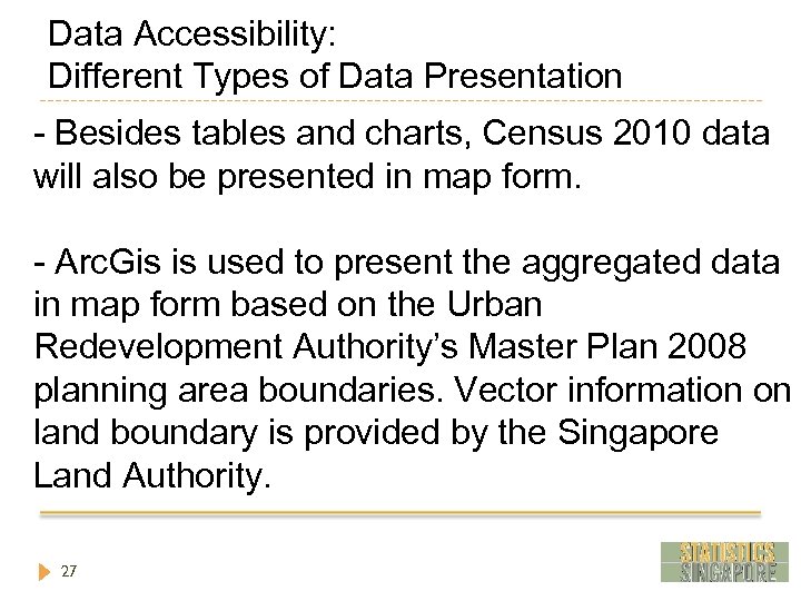 Data Accessibility: Different Types of Data Presentation - Besides tables and charts, Census 2010