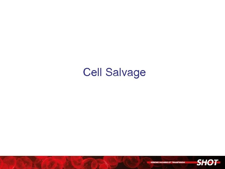 Cell Salvage 