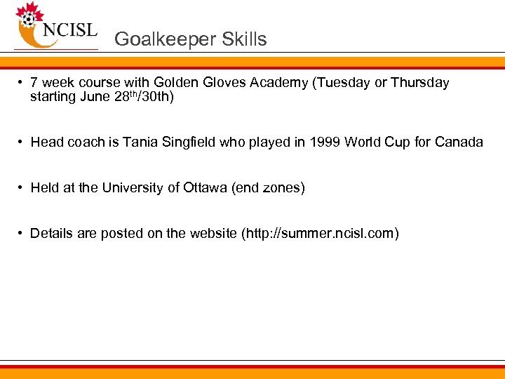 Goalkeeper Skills • 7 week course with Golden Gloves Academy (Tuesday or Thursday starting