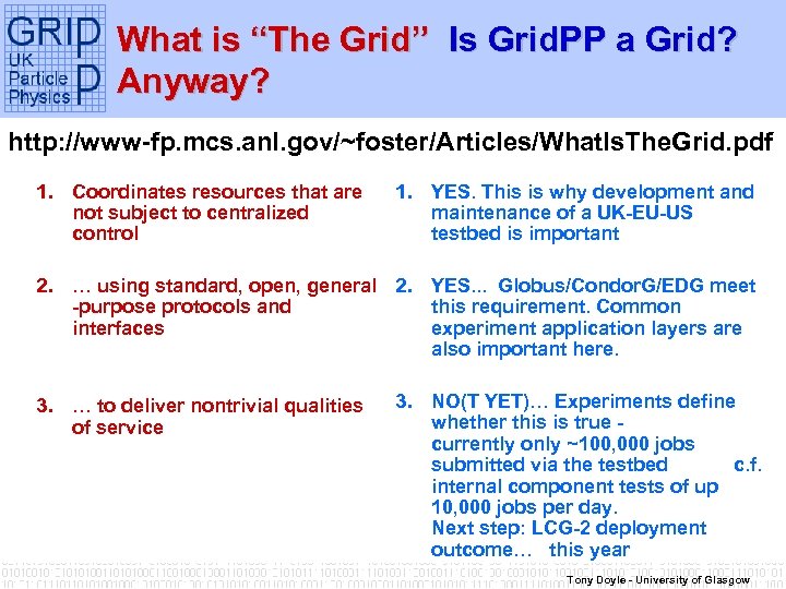 What is “The Grid” Is Grid. PP a Grid? Anyway? http: //www-fp. mcs. anl.